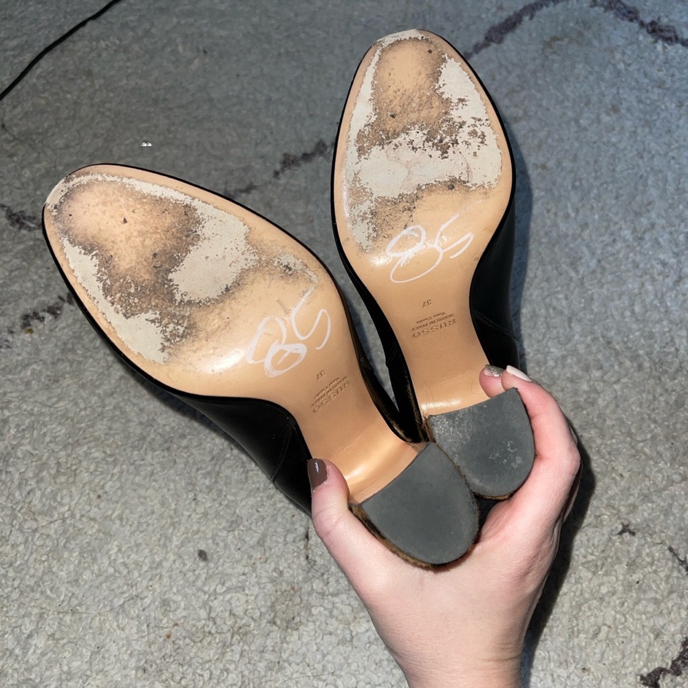 Francesco Russo Leather Ankle Chelsea Boots - Picture 3 of 5